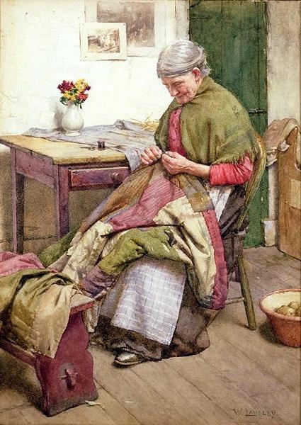 Walter Langley.RI The Old Quilt